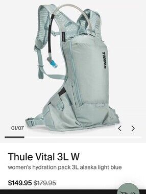 THULE Women's Vital 3 HydraPak Hydration Backpack with Magnetic Hose Return Syst